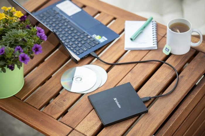 Verbatim Externer CD/DVD-Brenner, SlimLine, USB-C 3.0
