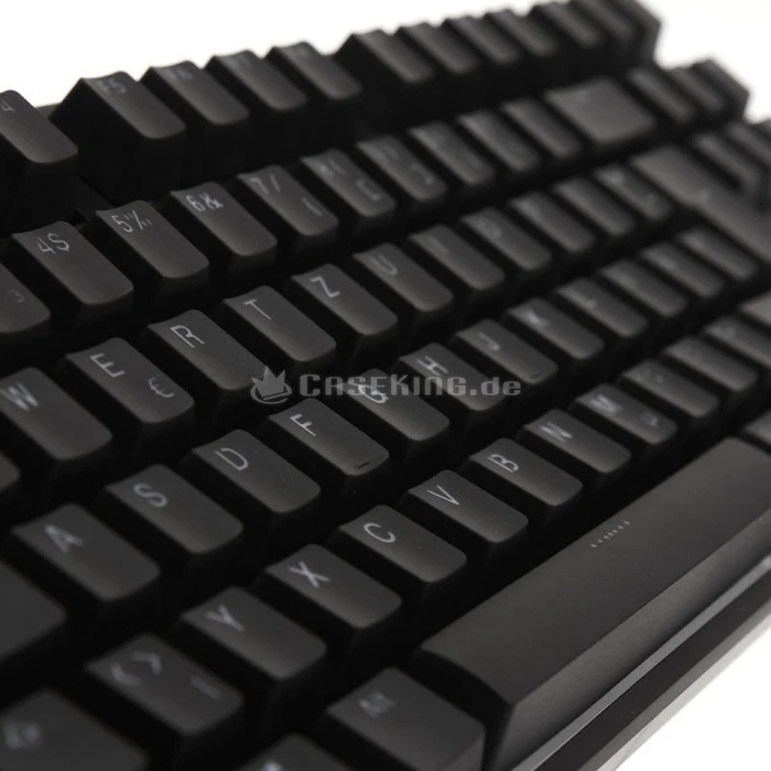 Ducky One TKL PBT schwarz, LEDs blau, MX SPEED Silver, USB, DE