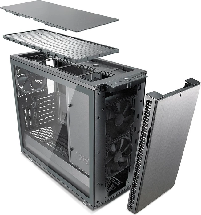 Fractal Design Define R6 Gunmetal TG, Glasfenster, schallgedämmt