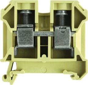 Weidmüller SAK 16/35 PA Durchgangs-Reihenklemme, Schraubanschluss, beige/gelb, 16 mm², 76 A, 1000 V, Anzahl Anschlüsse: 2