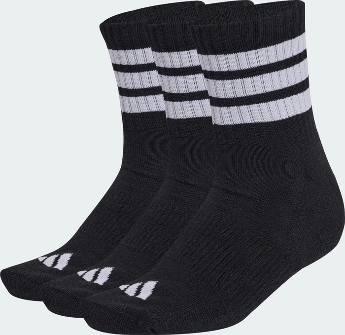 adidas 3-Streifen Cushioned Sportswear Mid-Cut Crew Socken, 3 Paar