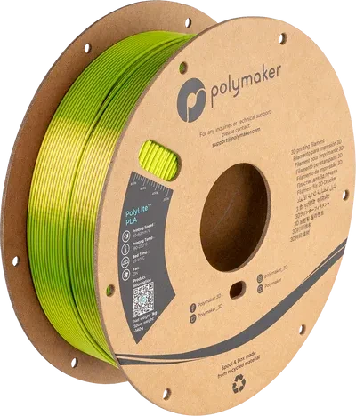 Polymaker PolyLite Silk PLA, Lime-Magenta, Spule, 1.75mm, 1.00kg