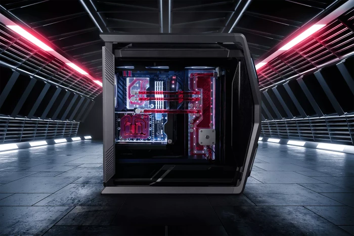 EK Water Blocks Quantum Line EK-Quantum Reflection² ROG Hyperion D5 PWM D-RGB, Verteilerplatte mit Pumpe, Acryl