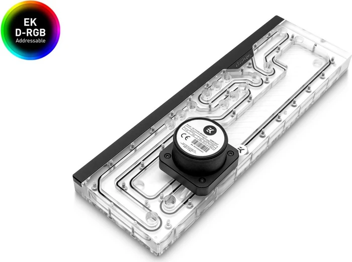 EK Water Blocks Quantum Line EK-Quantum Reflection² ROG Hyperion D5 PWM D-RGB, Verteilerplatte mit Pumpe, Acryl