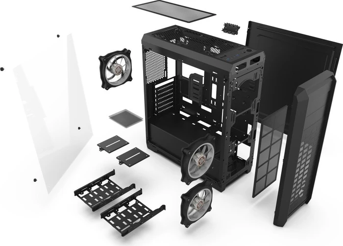 Endorfy SilentiumPC Regnum RG4T RGB Pure Black, Glasfenster
