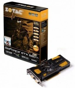 Zotac GeForce GTX 560 Ti OC, 1GB GDDR5, 2x DVI, Mini HDMI