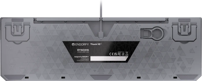 Endorfy Thock V2, PBT, grau, LEDs RGB, hot-swap, Endorfy RED, USB, CZ/SK