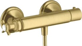 Hansgrohe Axor Montreux Brausethermostat Aufputz mit Kreuzgriff brushed brass
