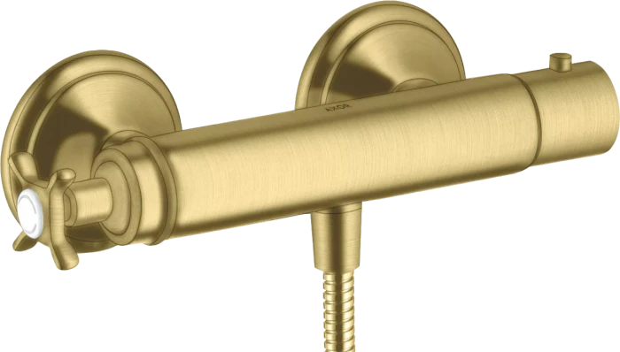 Hansgrohe Axor Montreux Brausethermostat Aufputz mit Kreuzgriff brushed brass