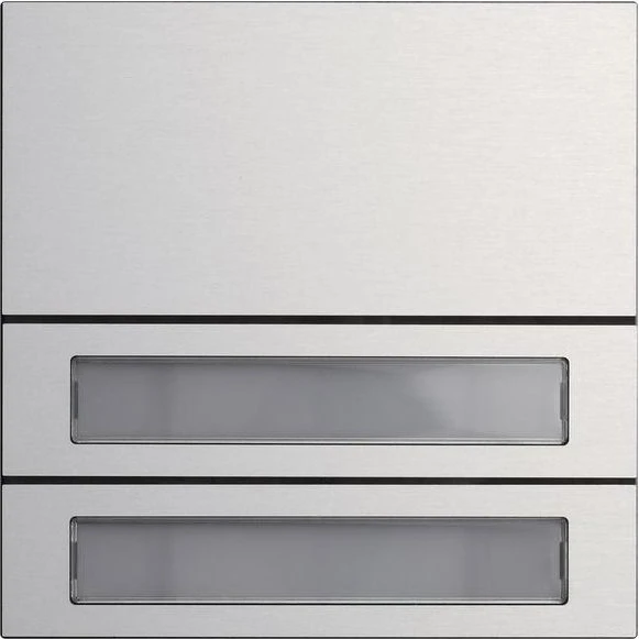 Gira System 106 Ruftastenmodul 2 Teilnehmer, aluminium