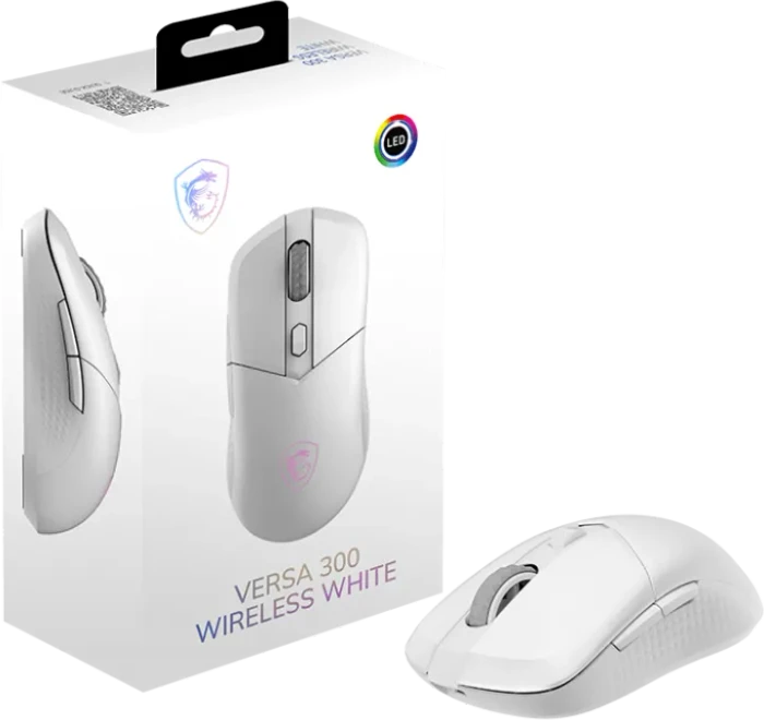 MSI Versa 300 Wireless Gaming Mouse weiß, USB/Bluetooth