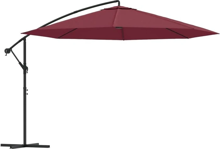 vidaXL Ampelschirm 350cm bordeauxrot