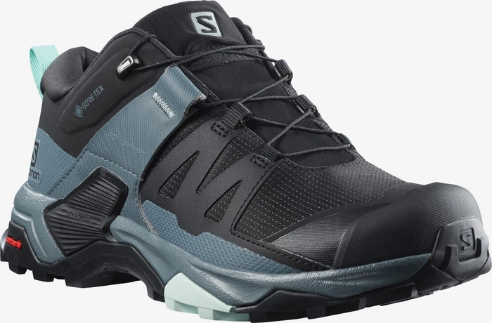 Salomon X Ultra 4 GTX black/stormy weather/opal blue (Damen)