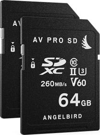 Angelbird AV PRO SD MK2 V60 R260/W140 64GB, UHS-II U3, Class 10, 2er-Pack