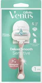 Gillette Venus Deluxe Smooth Sensitive Rasierer +  1 Wechselklinge + Duschhalterung