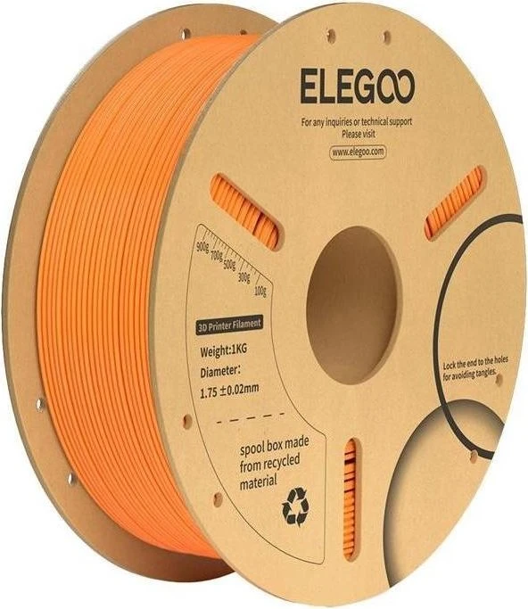 Elegoo PLA+, orange, Spule, 1.75mm, 1.00kg