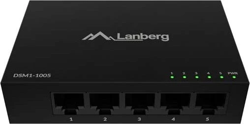 Lanberg DSM1 Desktop Gigabit Switch, 5x RJ-45