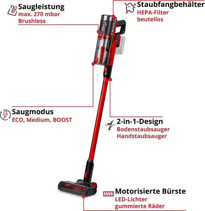 Einhell Expert TE-SV 18/270 Li BL Akku-Handstaubsauger solo