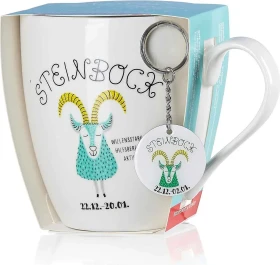 Ritzenhoff & Breker Astro Kaffeebecher Steinbock mit Schlüsselanhänger 650ml