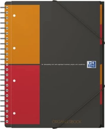Oxford International Collegeblock, A4+, kariert, Kunststoff-Cover, 80 Blatt