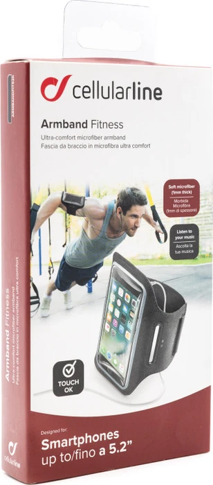 Cellularline Armband Fitness 5.2" schwarz