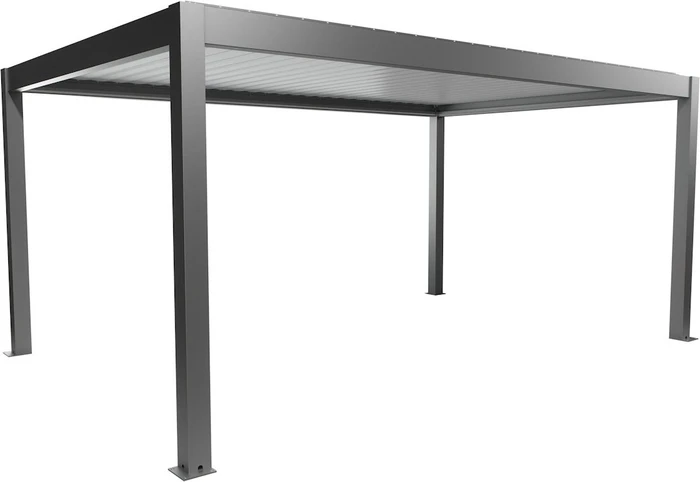 Biohort Pergola 5.5x3.5 quarzgrau-metallic/weiß
