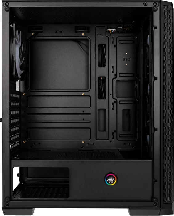 BitFenix Nova Mesh SE TG 4ARGB, schwarz, inkl. 4x Lüfter, Lüfter LED RGB, Glasfenster