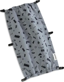 Croozer Kraams Einsitzer Fahrradanhänger Sonnenschutz blue patterned