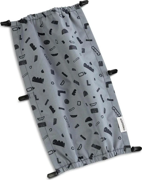 Croozer Kraams Einsitzer Fahrradanhänger Sonnenschutz blue patterned