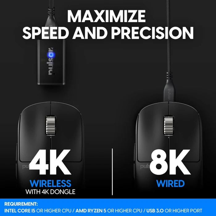 Pulsar Gaming Gears X2H eS Wireless schwarz, USB
