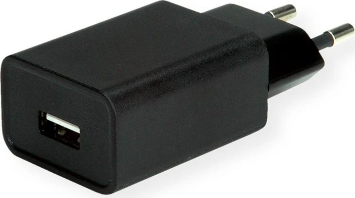 Value USB QC3.0 Charger mit Euro-Stecker 1 Port 18W schwarz
