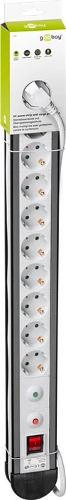 Wentronic Goobay NK Protector Steckdosenleiste, 10-fach, mit Überspannungsschutz, 1.4m
