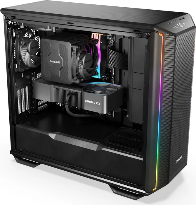 be quiet! Dark Base 701 Black, Glasfenster