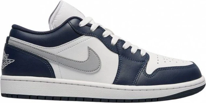 Nike Air Jordan 1 Low white/midnight navy/wolf grey (Herren)