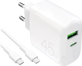 Puro Power Kit Charger + USB-C Kabel 45W weiß