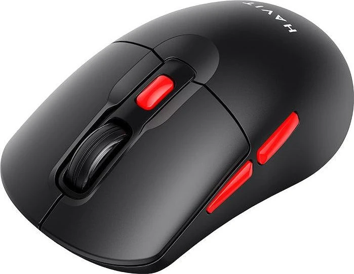 Havit MS59WB Wireless Dual-Mode Mouse schwarz/rot, USB/Bluetooth