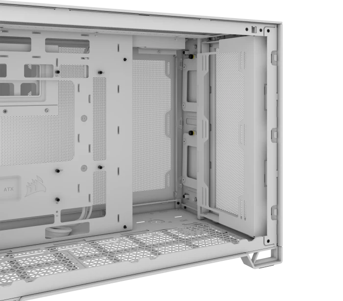 Corsair 2500D Airflow, weiß, Glasfenster