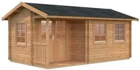 Palmako Susanna 12.4m² Gartenhaus hellbraun tauchgrundiert