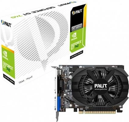 Palit GeForce GT 740 OC, 1GB GDDR5, VGA, DVI, Mini HDMI