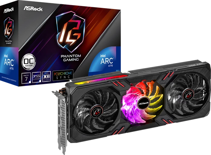 ASRock Arc A770 Phantom Gaming D 8GB OC, A770 PGD 8GO, 8GB GDDR6, HDMI, 3x DP
