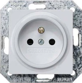 Siemens DELTA i-system Steckdose mit Mittenschutzkontakt, aluminiummetallic