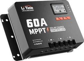 Litime 60A MPPT 12V/24V/36V/48V Max. 3200W Auto DC Input Solarladeregler mit Bluetooth Adapter