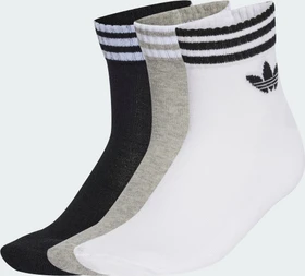 adidas 3-Streifen Ankle Socken white/medium grey heather/black, 3 Paare