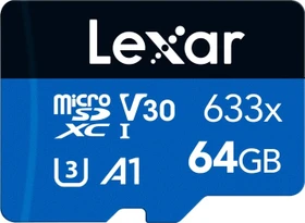 Lexar High-Performance 633x R100/W45 64GB Kit, UHS-I U3, A1, Class 10