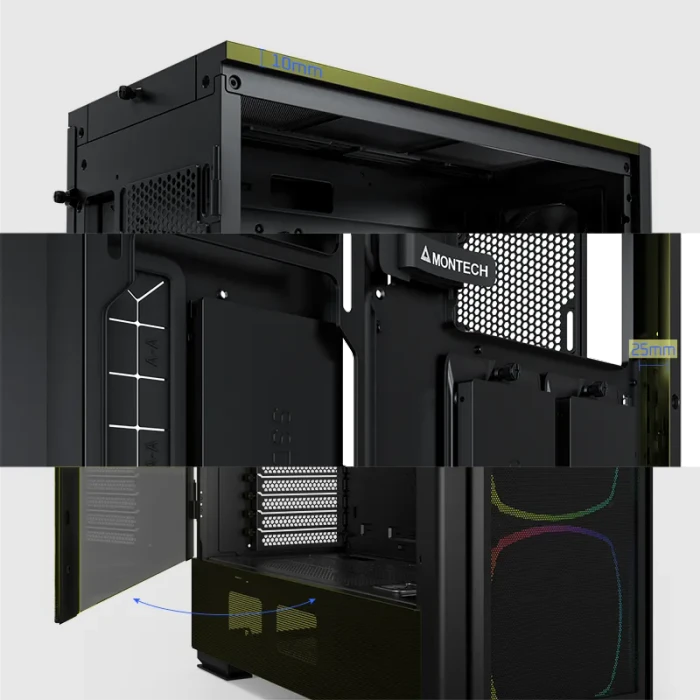 Montech Sky Two GX, schwarz, Glasfenster