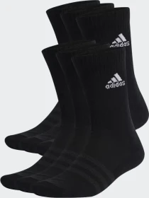 adidas Cushioned Crew Socken schwarz/weiß, 6 Paare
