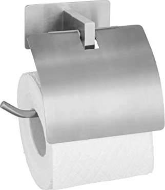 Wenko Turbo-Loc Genova Shine Toilettenpapierhalter silber matt
