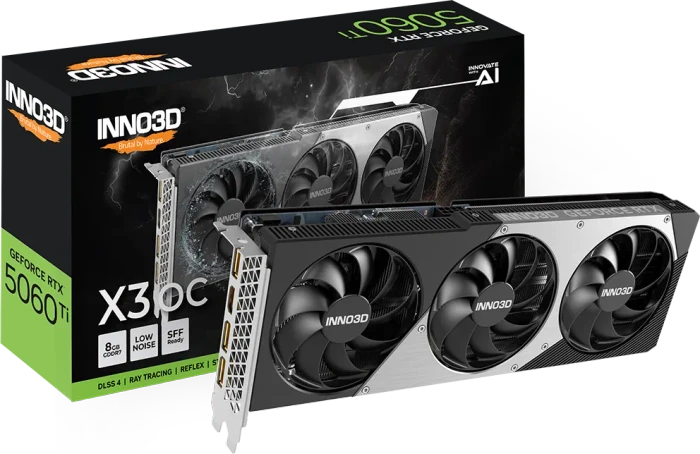 INNO3D GeForce RTX 5060 Ti X3 OC, 8GB GDDR7, HDMI, 3x DP