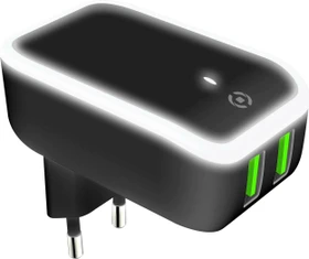 Celly Wall Charger Night Light schwarz