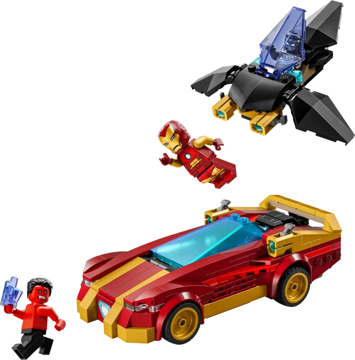LEGO Marvel Super Heroes Spielset - Iron Man Auto und Black Panther vs. Red Hulk